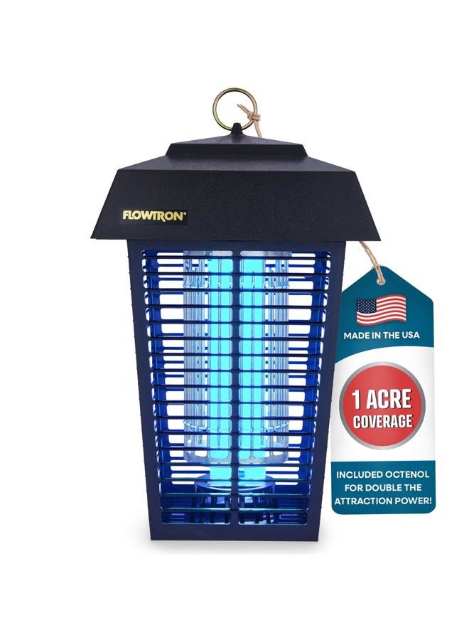 Flowtron Bug Zapper, 1 Acre of Outdoor Coverage with Powerful 40W Bulb & 5600V Instant Killing Grid, Electric Insect, Fly & Mosquito Zapper, Made in The USA - Image 1